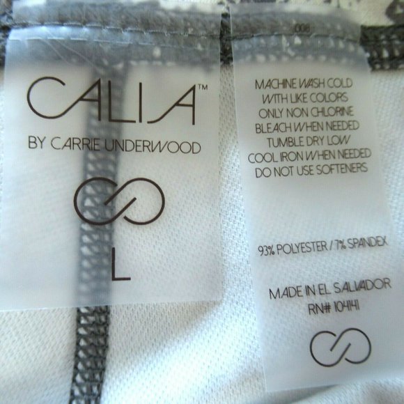 New Calia Carrie Underwood Tight Fit Leggings L Large Gray Cable Print - Picture 5 of 9